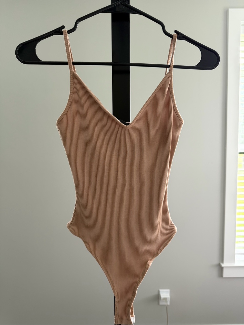 Lulu's Ribbed V-Neck Bodysuit